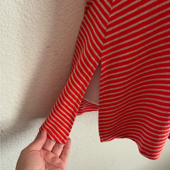 Puella Orange Striped Turtleneck Swing Top Sleeveless Tunic S - Picture 6 of 14